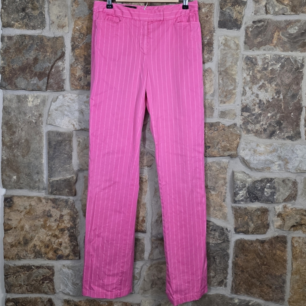 Loro Piana Striped Cotton Blend Slacks Pants - Picture 2 of 8